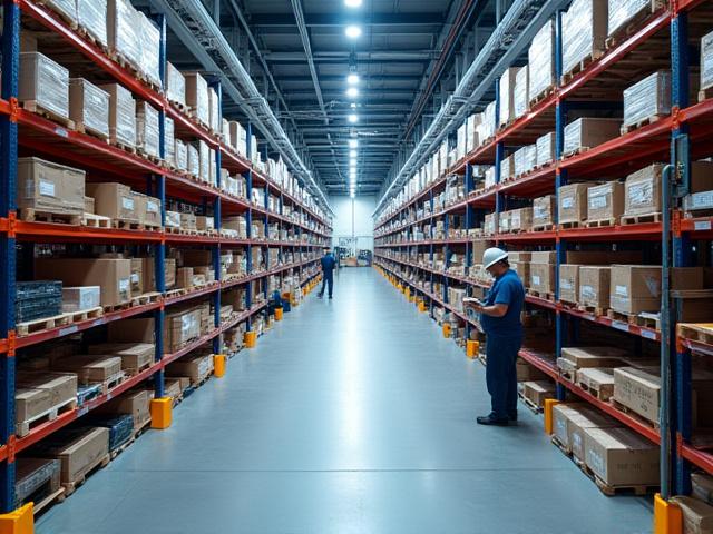Modern logistics warehouse in Arlington Texas featuring organized distribution operations