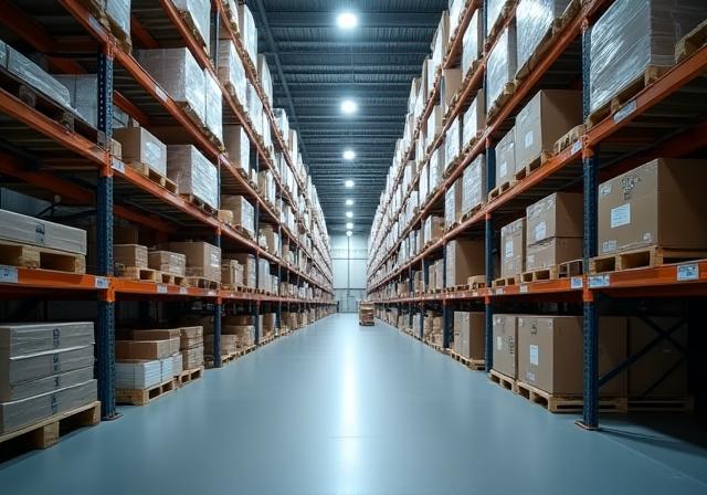 Modern e-commerce fulfillment center in action