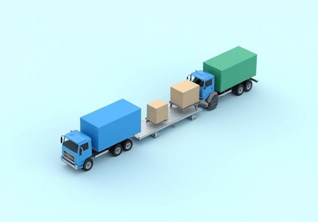 Visual representation of the cross-docking process showing seamless freight transfer